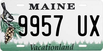 ME license plate 9957UX