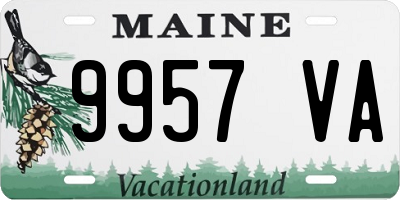 ME license plate 9957VA