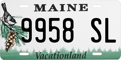 ME license plate 9958SL