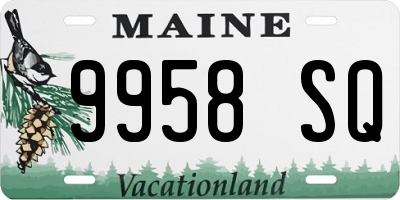 ME license plate 9958SQ