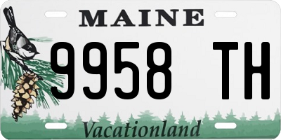 ME license plate 9958TH
