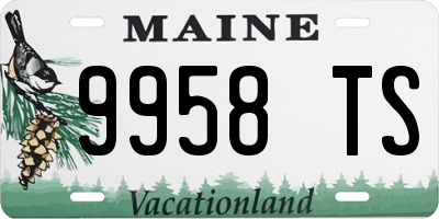 ME license plate 9958TS