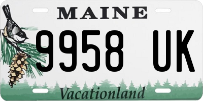 ME license plate 9958UK