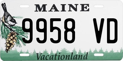 ME license plate 9958VD
