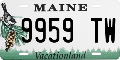 ME license plate 9959TW