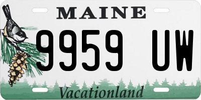 ME license plate 9959UW