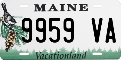 ME license plate 9959VA