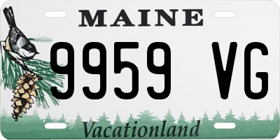 ME license plate 9959VG