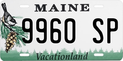 ME license plate 9960SP