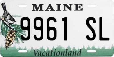 ME license plate 9961SL