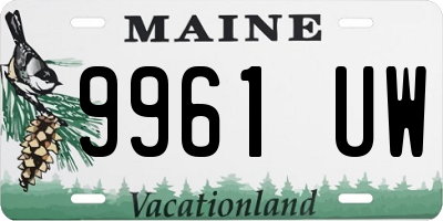 ME license plate 9961UW