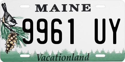 ME license plate 9961UY