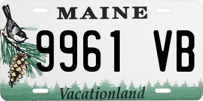 ME license plate 9961VB