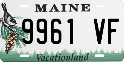 ME license plate 9961VF
