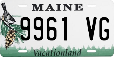ME license plate 9961VG