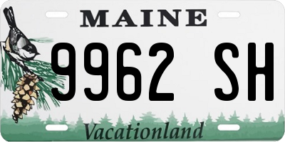 ME license plate 9962SH