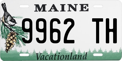 ME license plate 9962TH