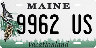 ME license plate 9962US