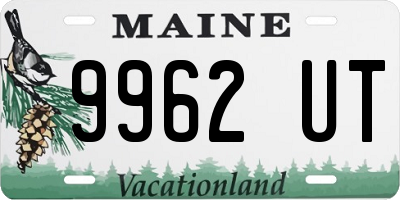 ME license plate 9962UT
