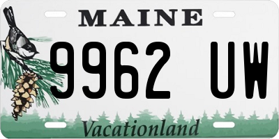 ME license plate 9962UW