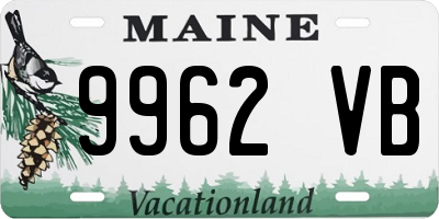 ME license plate 9962VB