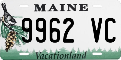 ME license plate 9962VC