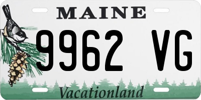 ME license plate 9962VG