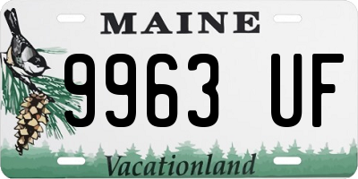 ME license plate 9963UF
