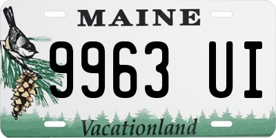 ME license plate 9963UI
