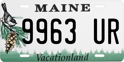 ME license plate 9963UR