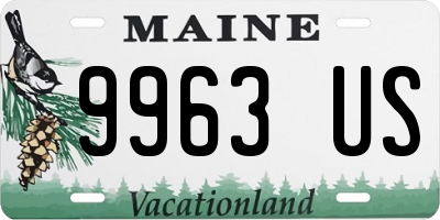 ME license plate 9963US