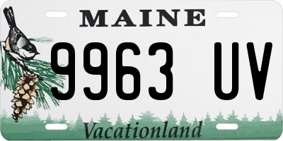 ME license plate 9963UV