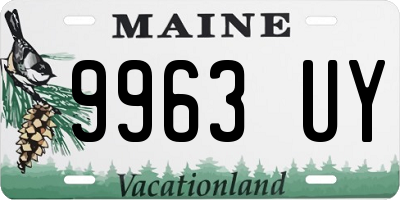 ME license plate 9963UY