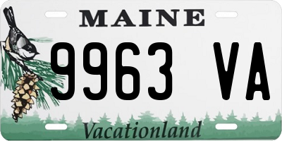 ME license plate 9963VA