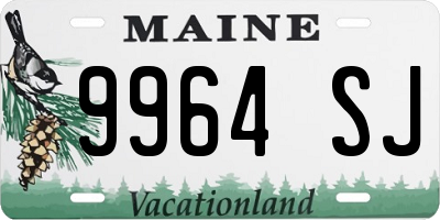 ME license plate 9964SJ