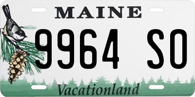 ME license plate 9964SO