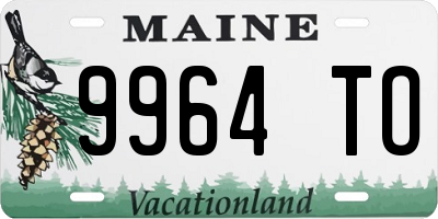 ME license plate 9964TO