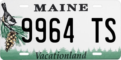 ME license plate 9964TS