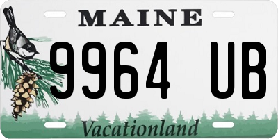 ME license plate 9964UB