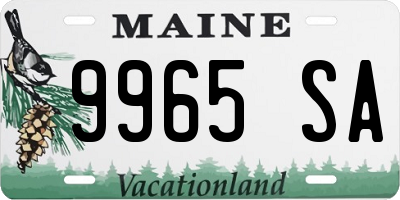 ME license plate 9965SA