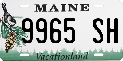 ME license plate 9965SH
