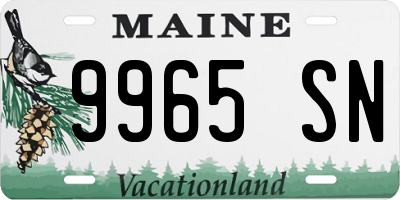 ME license plate 9965SN