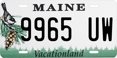 ME license plate 9965UW