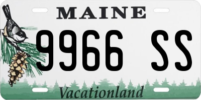 ME license plate 9966SS