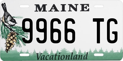 ME license plate 9966TG