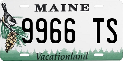 ME license plate 9966TS