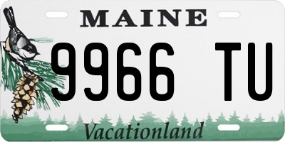 ME license plate 9966TU