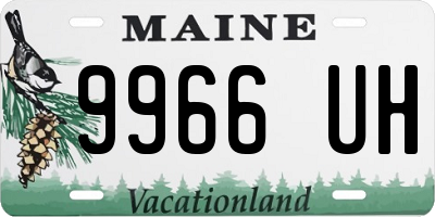 ME license plate 9966UH
