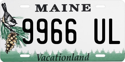 ME license plate 9966UL
