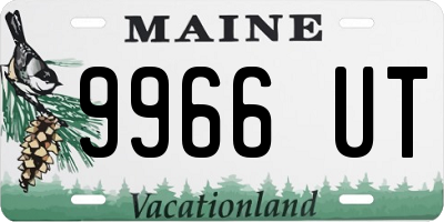 ME license plate 9966UT